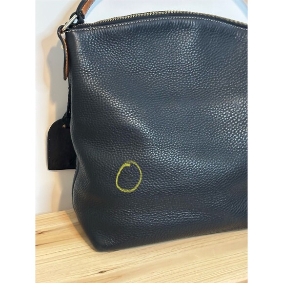 Dooney & Bourke Portofino Pebble Leather Black Hobo Large Shoulder Bag Sac. - Picture 4 of 11